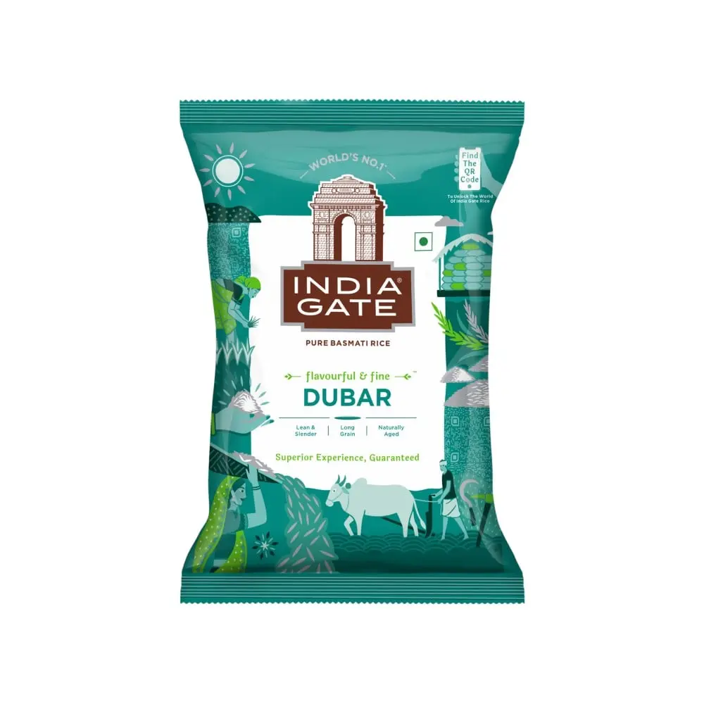 India Gate Flavourful and Fine Dubar Long Grain Basmati Rice