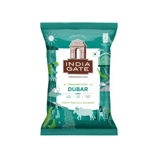 India Gate Flavourful and Fine Dubar Long Grain Basmati Rice