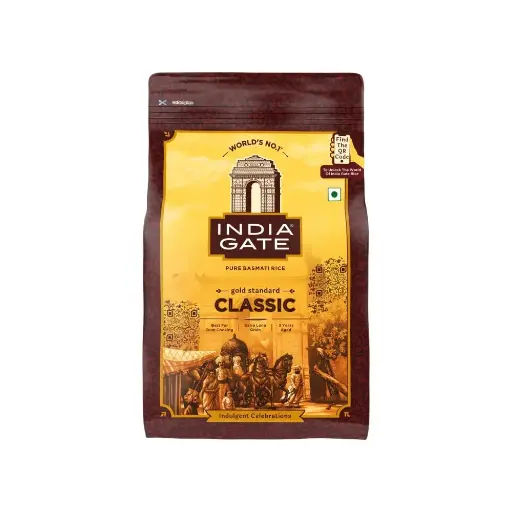 India Gate Gold Standard/Classic Traditional Pure | Perfectly Aged Basmati Rice (1 Kg)